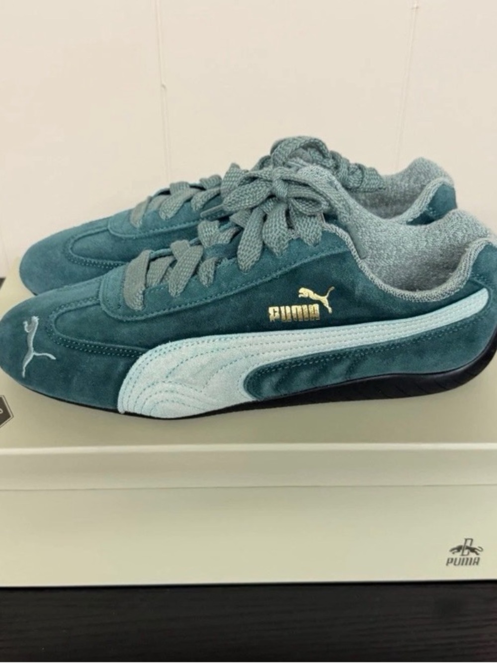 Puma Speedcat Men’s Teal Blue Green Suede Sneakers TheNeverWorn Rare 11 Worn 1x